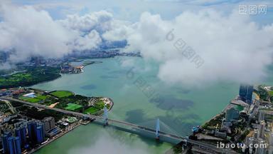 海口海甸岛世纪大桥穿云